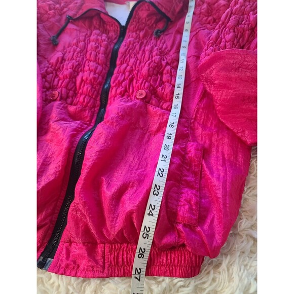 90s Vintage Lemaya Sports Gear Wind Suite Jacket Hot Pink Medium Barbiecore - Picture 5 of 8